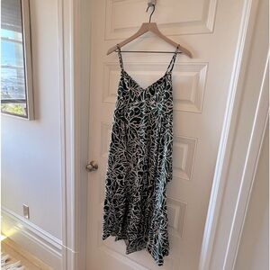 Green & White Floral Dress